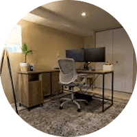 Office or bedroom
in basement